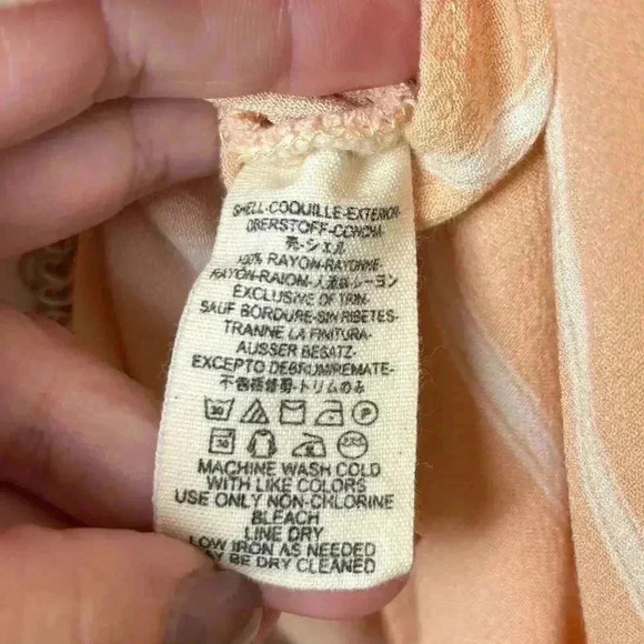 Free‎ People Samifran Long Sleeve Top Peach Size Small - Picture 7 of 7